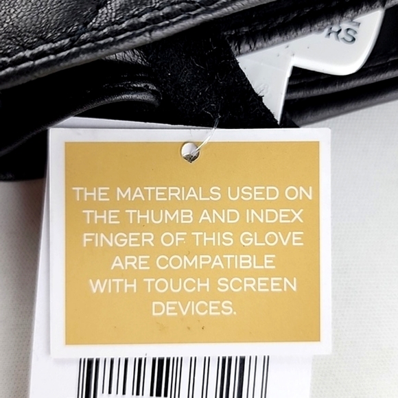 NWT Michael Kors Women Black Quilted Leather Gloves Touch Screen Compatible Sz M - Picture 5 of 9